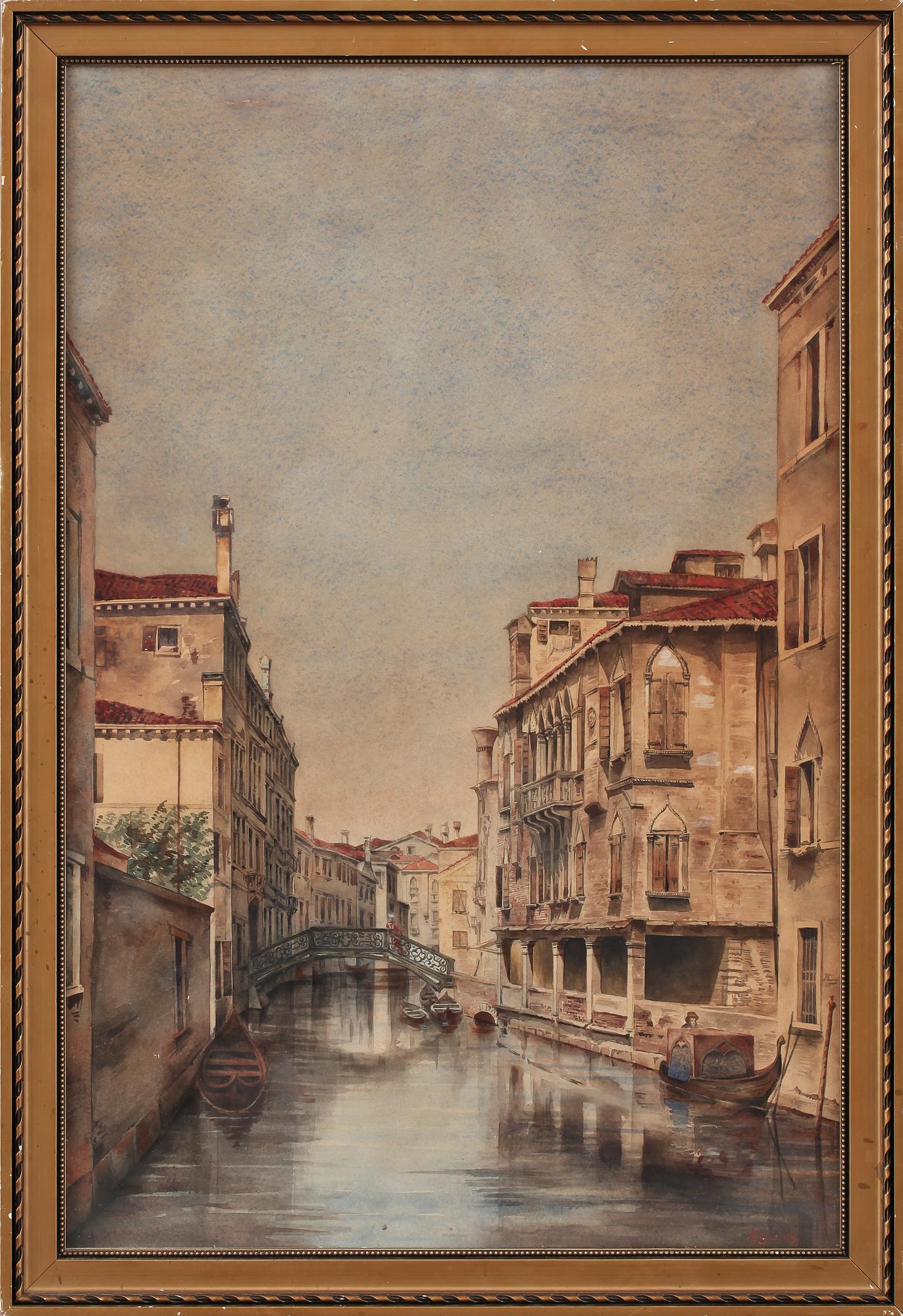 JULES ADLER, akvarell, signerad och daterad 1889.