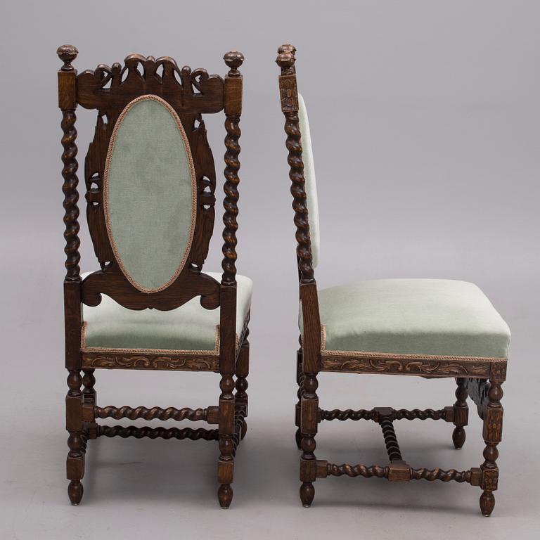 STOLAR, 4 st, barockstil, 1920-tal.