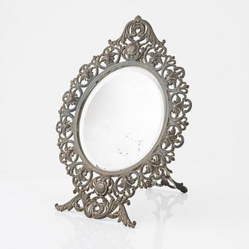 A late 19th century table mirror.
