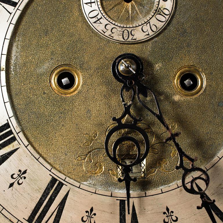 A 18th century grandfather clock.