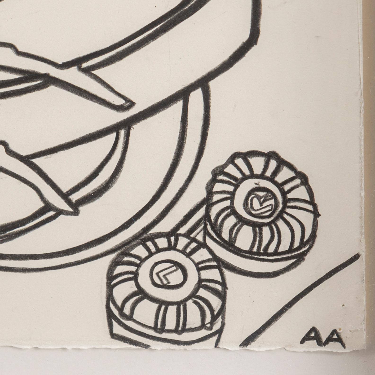 ANN-SOFIE AXELSSON, pencil on paper, signed and dated 2008.