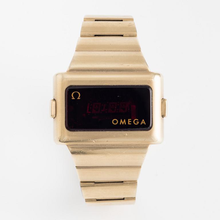 Omega, Time Computer II, wristwatch, 40.5 x 26 (54) mm.