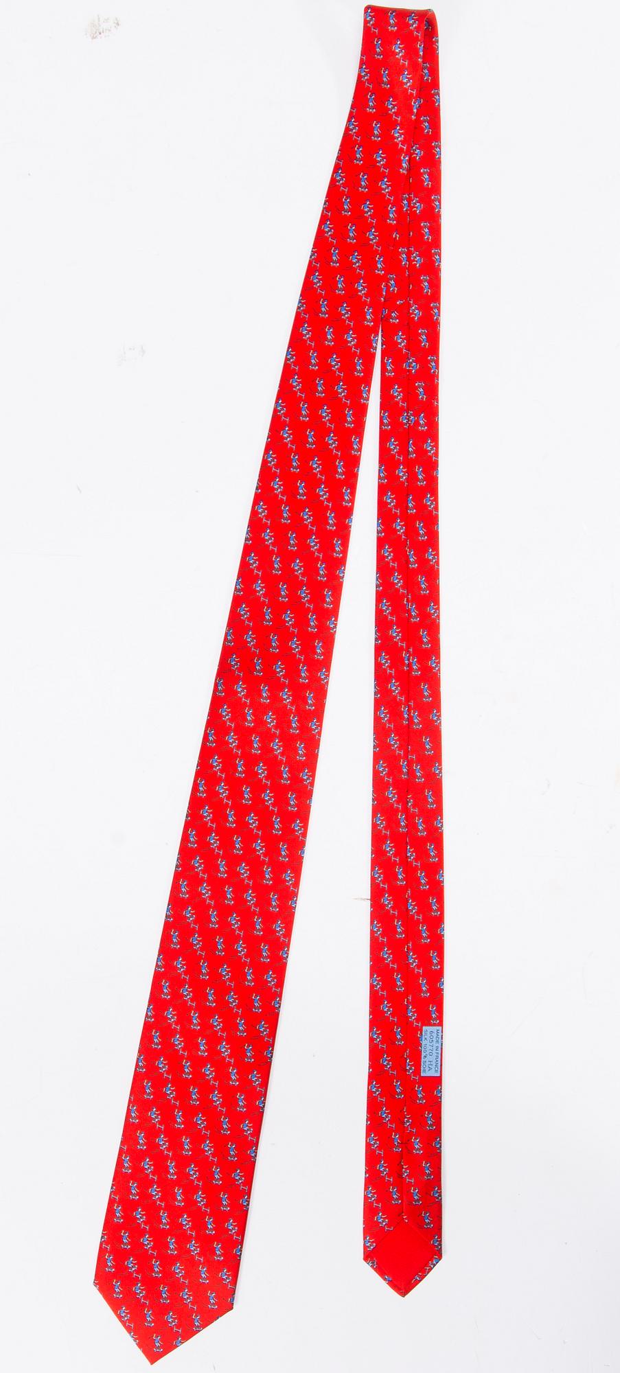 HERMÈS Two Twill Silk Ties.