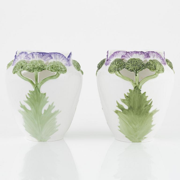 A pair of Art Nouveau vases, Rörstrand, early 20th Century.