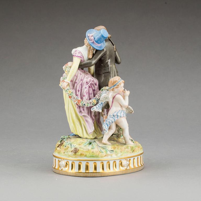 FIGURGRUPP, Royal Copenhagen, "Juliane Marie-porslin", 1900-talets början.