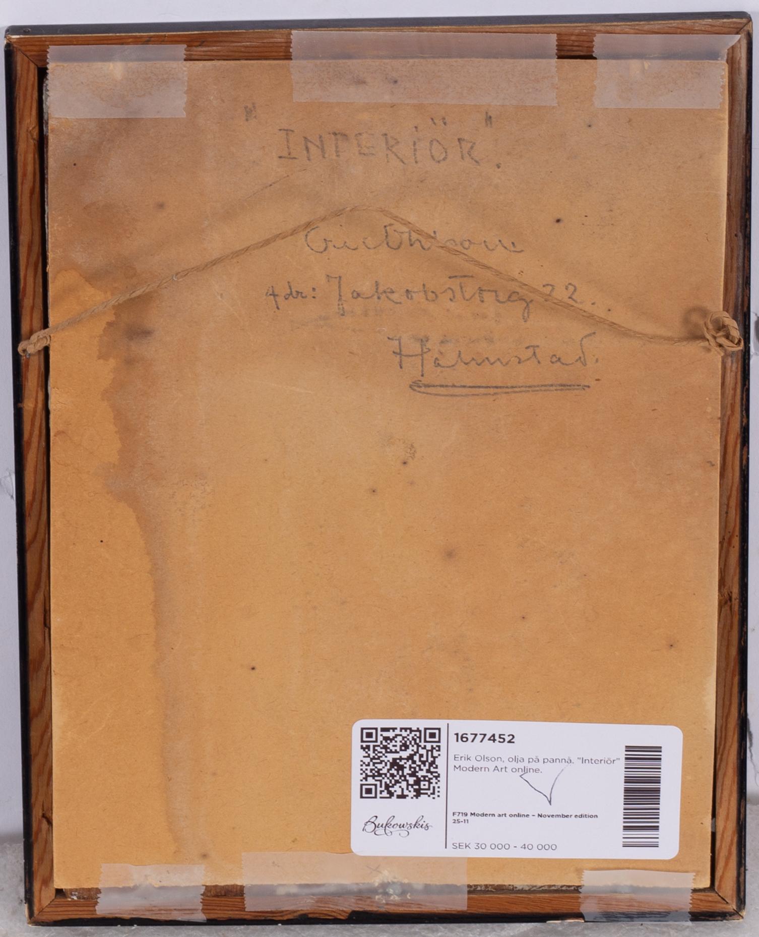 Erik Olson, "Interiör".