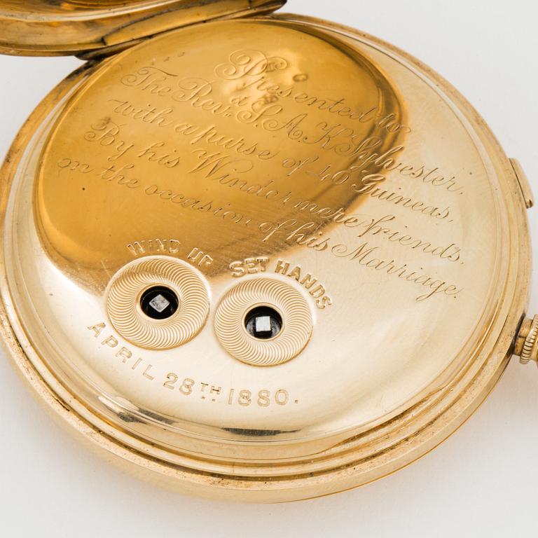 POCKET WATCH, Chronograph centre seconds by Russell Liverpool.