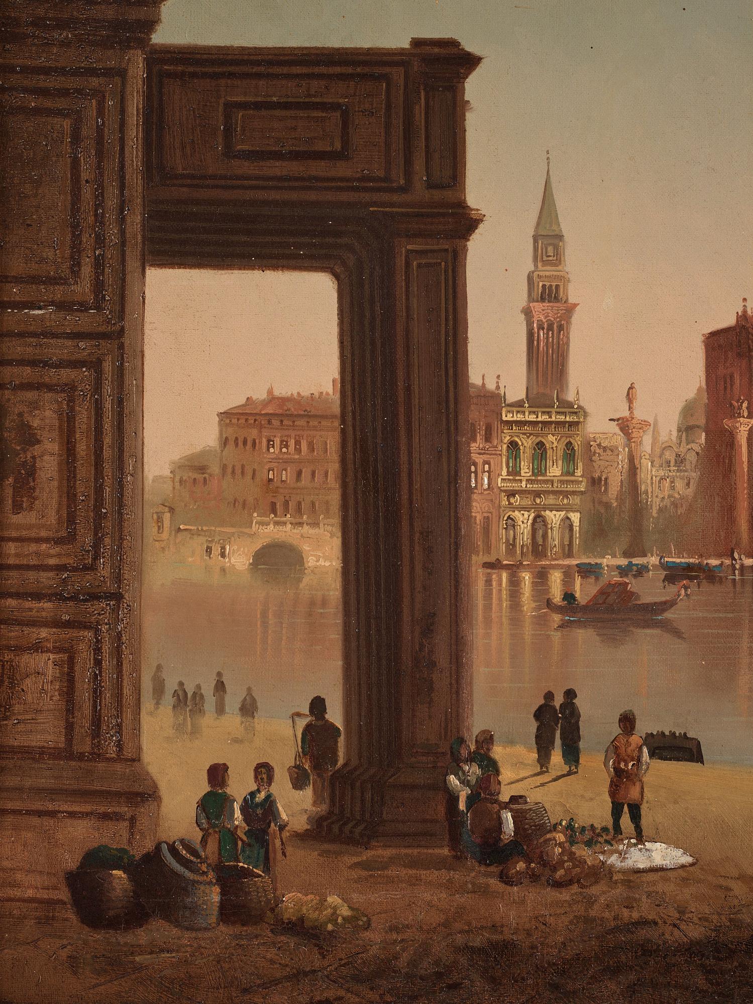 Karl Kaufmann, Vy över Dogepalatset och kampanilen, Venedig.