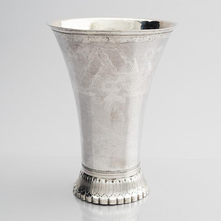 Hans Langberg, bägare, silver, Söderhamn 1799. Sengustaviansk.