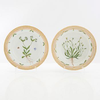 Deep plates 2 pcs "Flora Danica" Royal Copenhagen Denmark 1963-1964 porcelain.