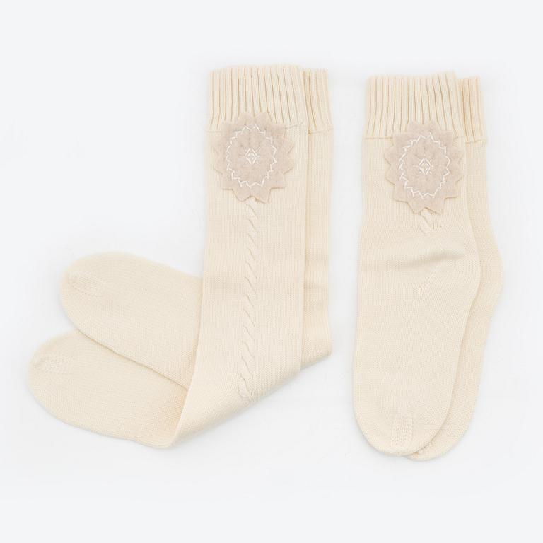 Christian Dior, two pairs of wool socks.