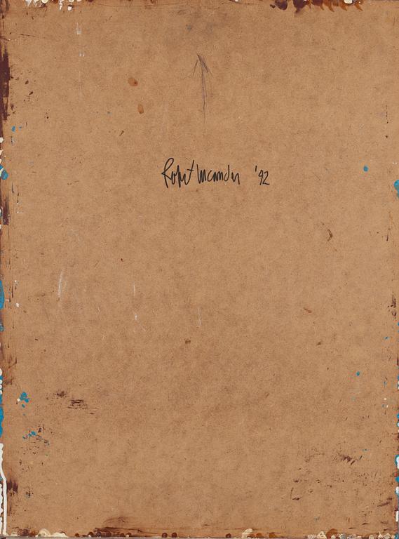 Robert Lucander, olja på pannå, signerad och daterad-92 a tergo.