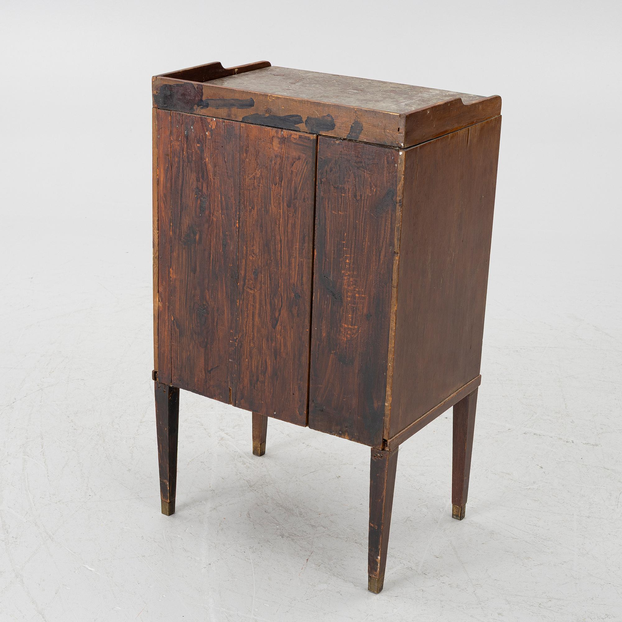 Bedside cabinet. Late Gustavian style, 19th century.