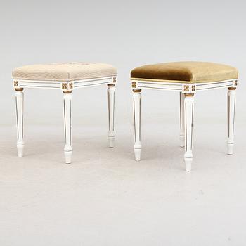 TABURETTER, 1 par, gustaviansk stil, 1900-talets början.