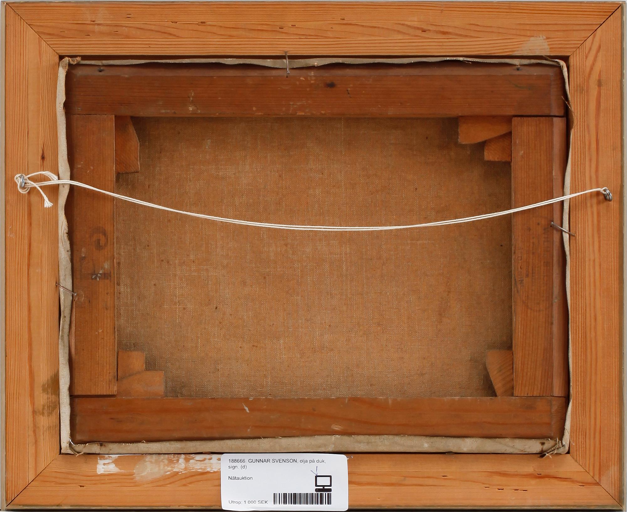 GUNNAR SVENSON, olja på duk, sign.