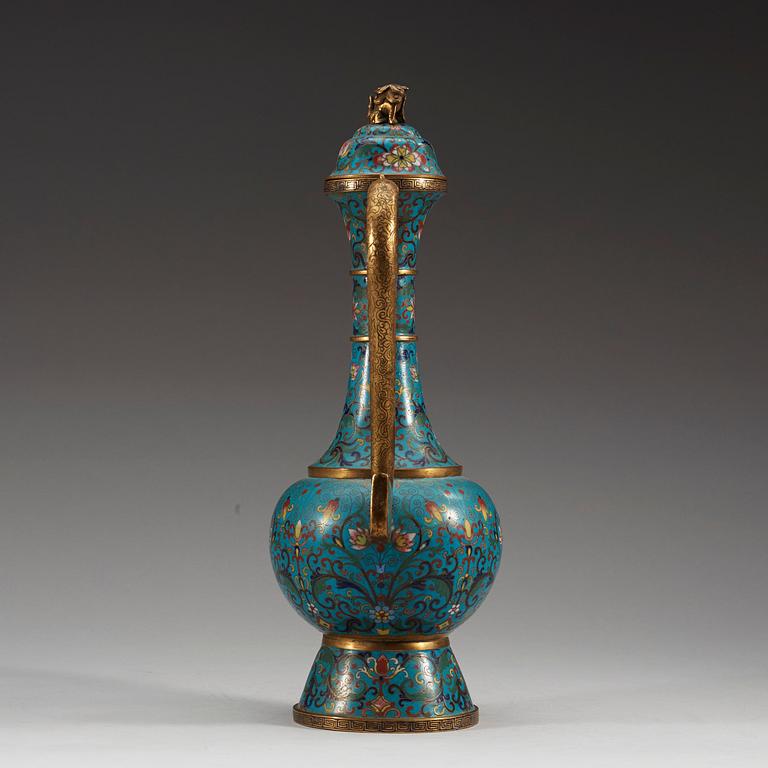 KANNA, cloisonné. Qing dynastin, sekelskifte 1900.