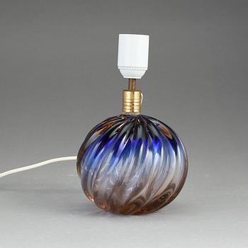 BORDSLAMPA, glas, Murano, 1900-talets andra hälft.