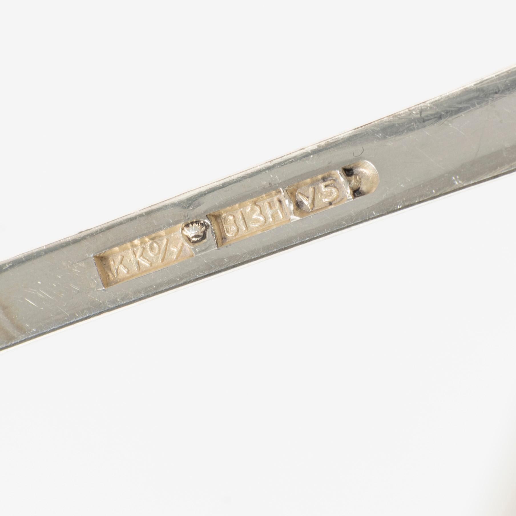 A Finnish silver cutlery, 'Musslan', including with mark of Kultakeskus Oy, Hämeenlinna 1960 (68 pieces).