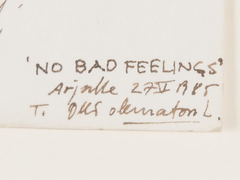 Olli Lyytikäinen, tusch, signerad och daterad 1985.