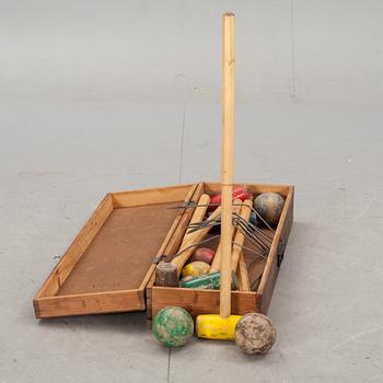 KROCKETSPEL, i låda. 1900-tal.