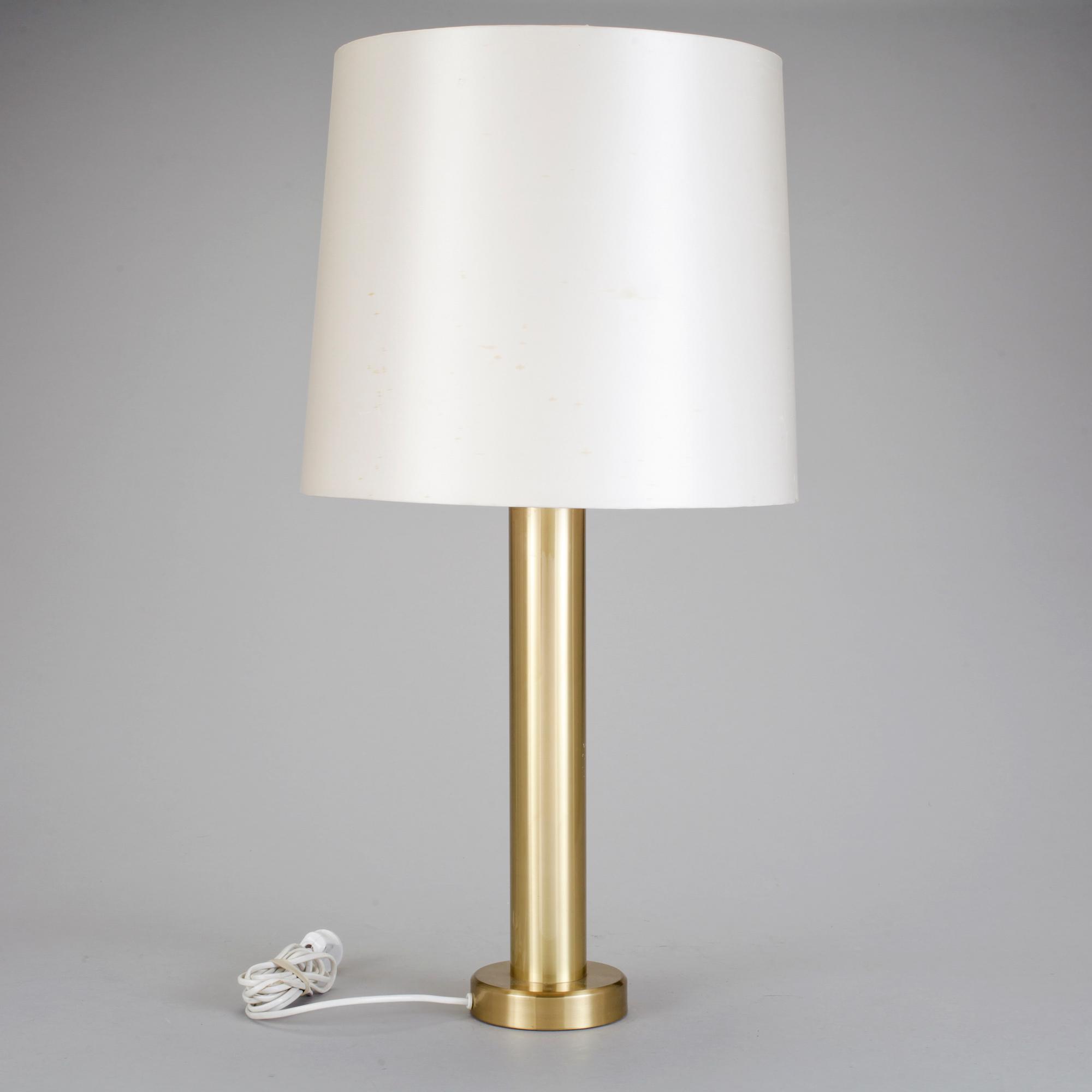 BORDSLAMPA, mässing, 1900-talets tredje kvartal.