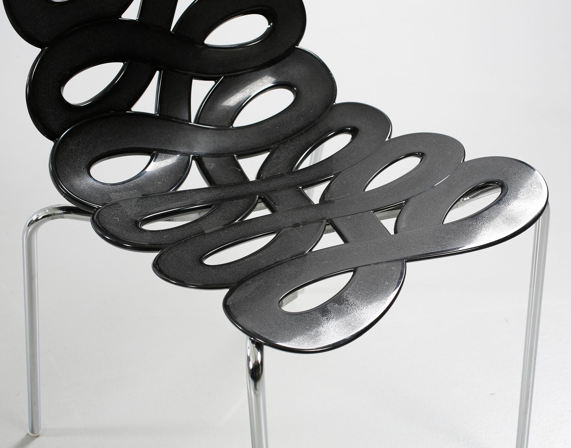 Four late 20th century "Diva" chairs designed by Gino Carollo for Ciacci Kreaty.