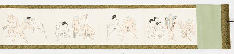 A Japanese Shunga Kakiemono, 20th Century.