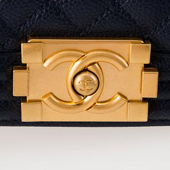 CHANEL Blue Caviar Small Boy Bag.