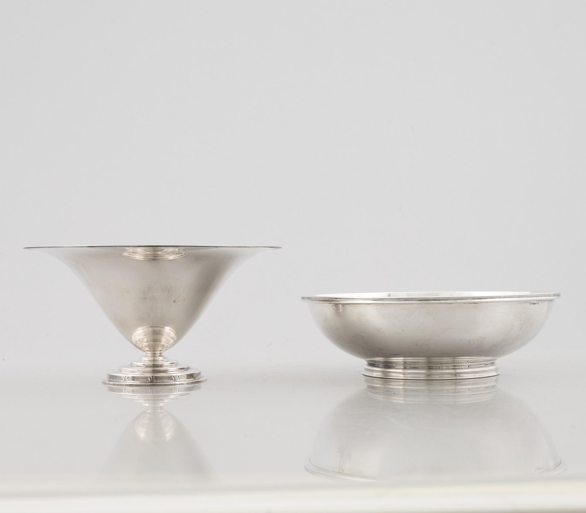 Two Swedish silver bowls, including GAB, Stockholm 1930.