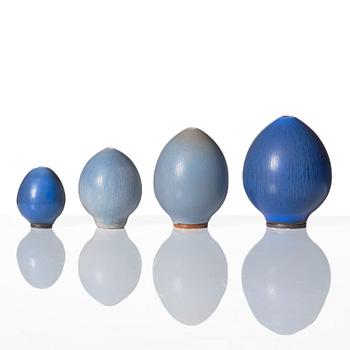 Berndt Friberg, vaser, 5 st och skålar, 2 st, Gustavsbergs studio 1962-65.