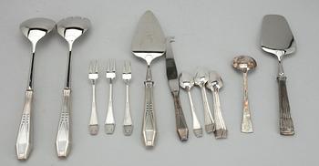 PARTI BESTICK, 12 st. "Suomi", samt "Tähkä" 2 st. silver, 1990-2000 -tal.