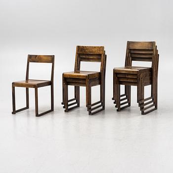 Sven Markelius, 8 chairs "Orkesterstolen" from the mid-20th century.