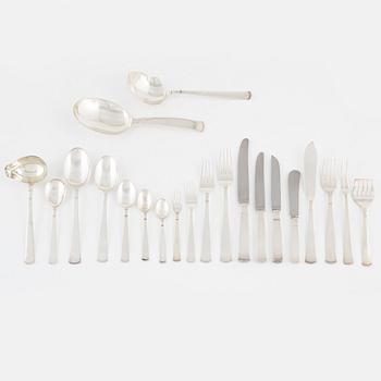 A Swedish Silver Cutlery, "Rosenholm", Jacob Ängman, GAB, including Stockholm 1951 (158 pieces).