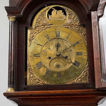 A mahogany long case clock by George Payne Ludlow (1743-1795).