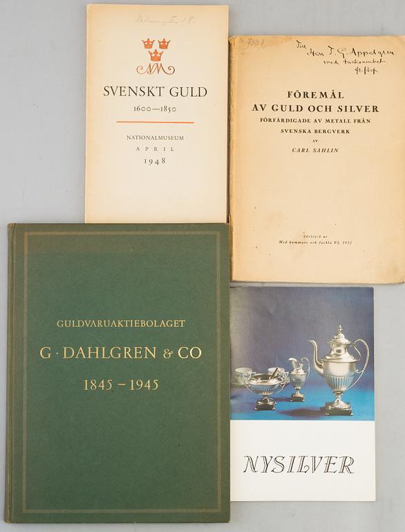 BOOKS, 16 vol. About silver.