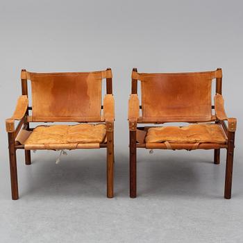 Arne Norell, fåtöljer ett par, "Sirocco", 1960-talets mitt. Modellen formgiven 1964.