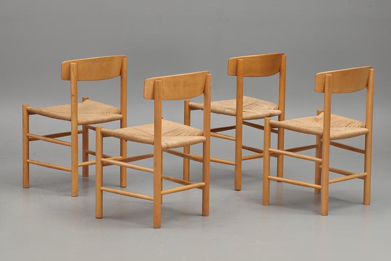 STOLAR, 8 st, "J39", shakermodell, Börge Mogensen, Fredericia Stolefabrik. Danmark.