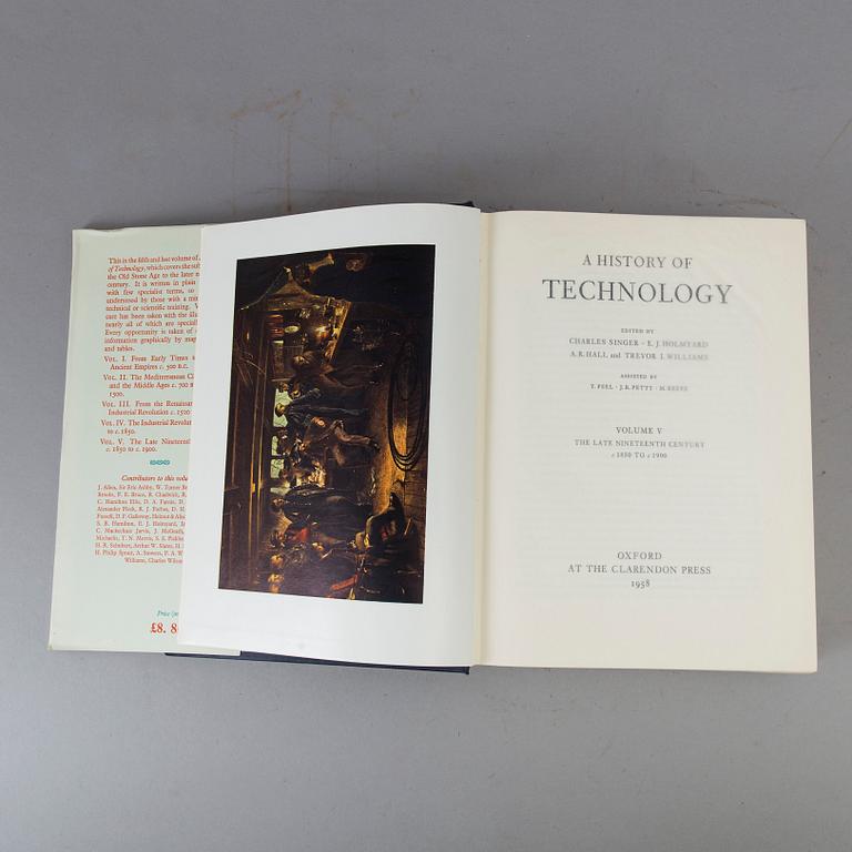 5 books "A history of technology" volume I-V.