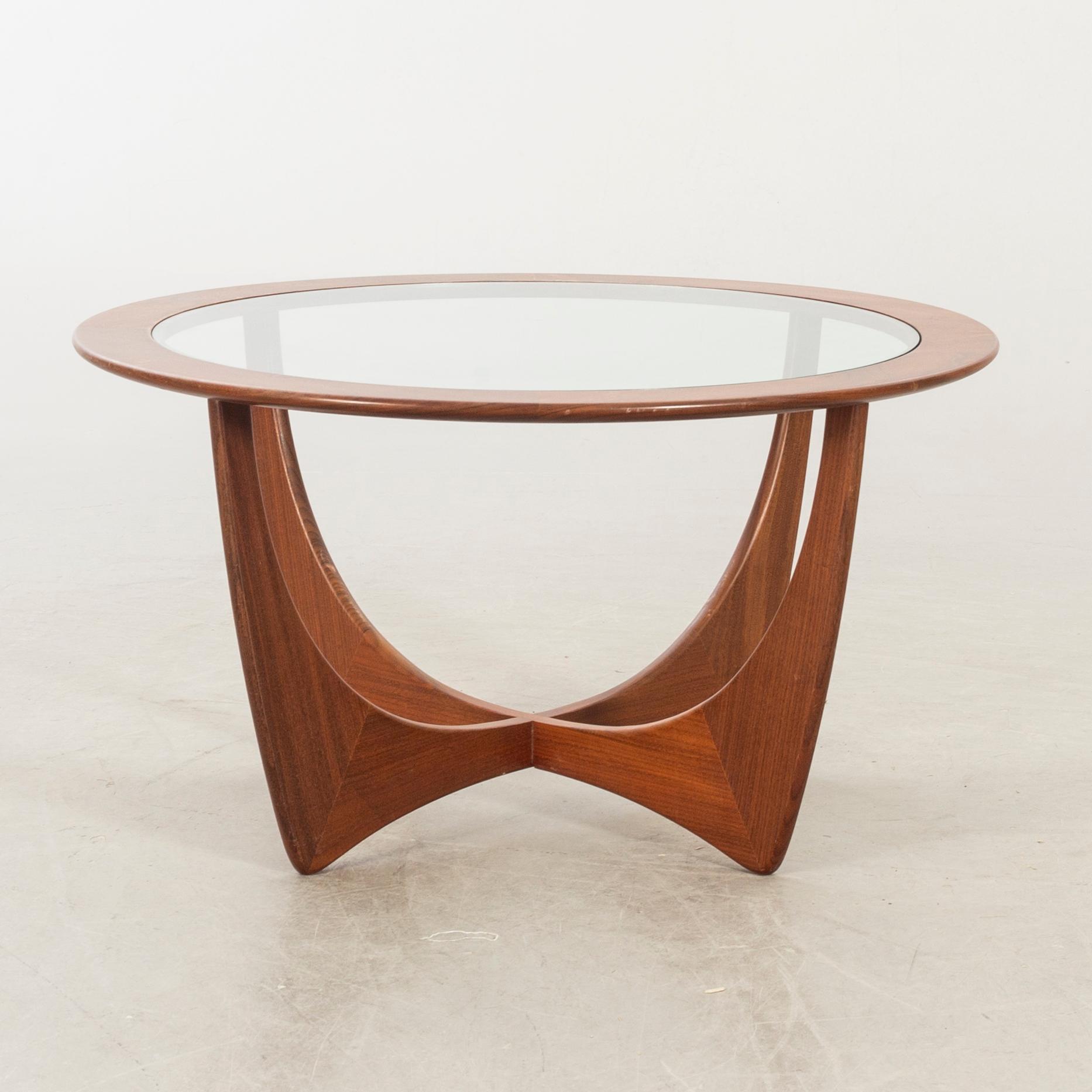 A GLASS TOP COFFEE TABLE "Astro" G-PLAN ENGLAND.