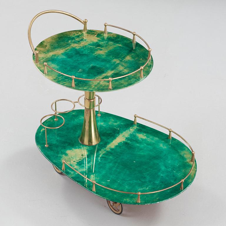 An Aldo Tura serving trolley, Italy 1950-60's.