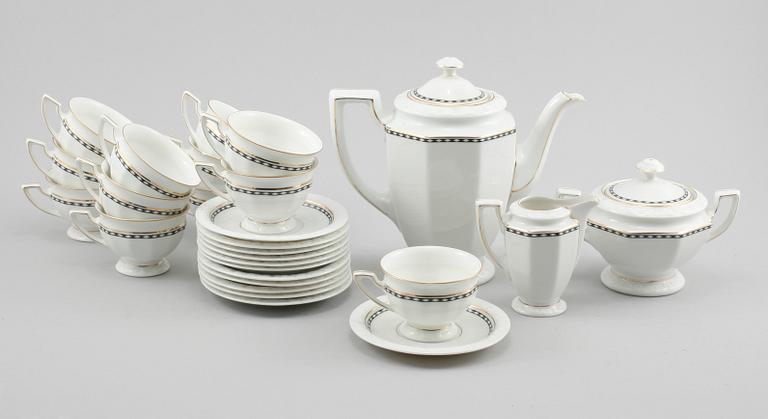KAFFESERVIS, 15 delar, porslin, "Maria", Rosenthal, 1900-talets andra hälft.