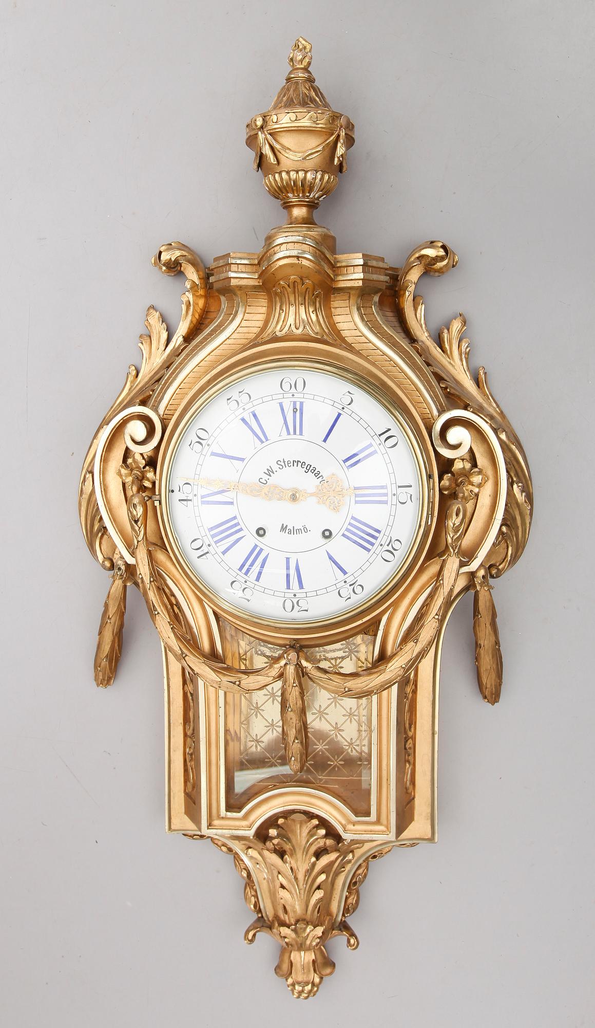 VÄGGPENDYL, gustaviansk stil, 1900-talets första hälft.