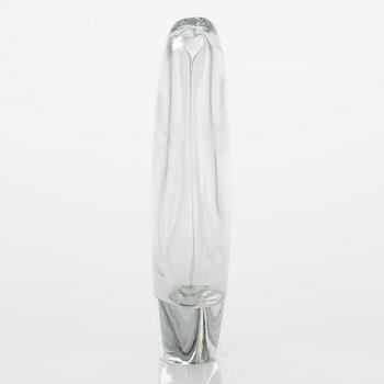 Timo Sarpaneva, glasskulptur, "Lansett 1", signerad Timo Sarpaneva, Iittala -57.