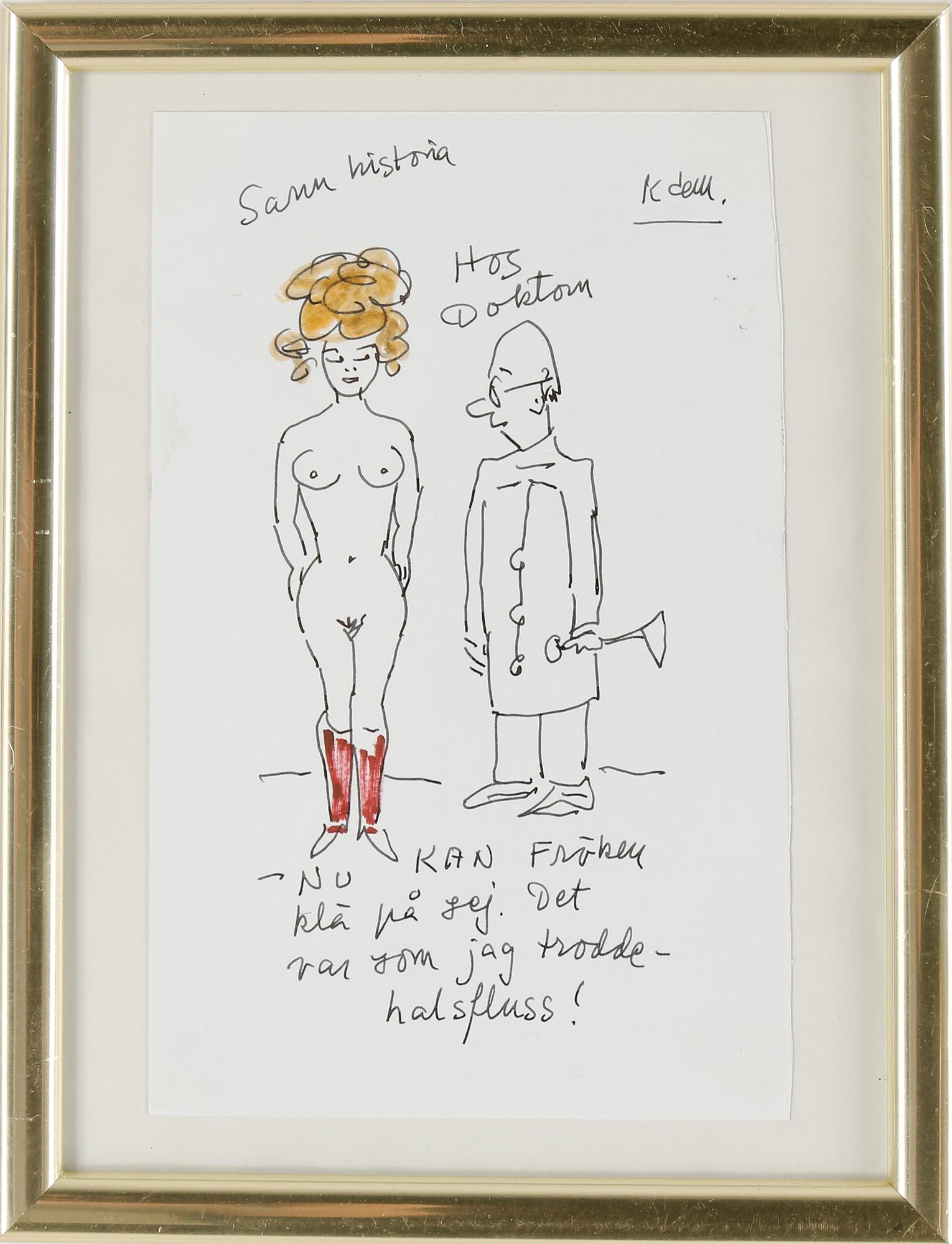 ERIK (KAR DE MUMMA) ZETTERSTRÖM, 3 st, teckningar, signerade, en daterad -88.