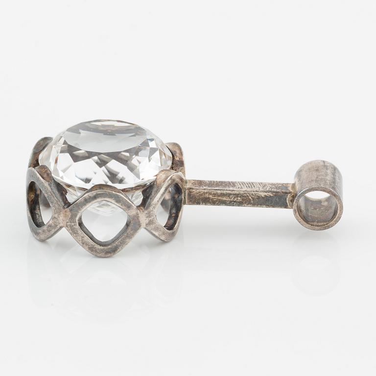 Karl-Ingemar Johansson, pendant, silver with rock crystal.