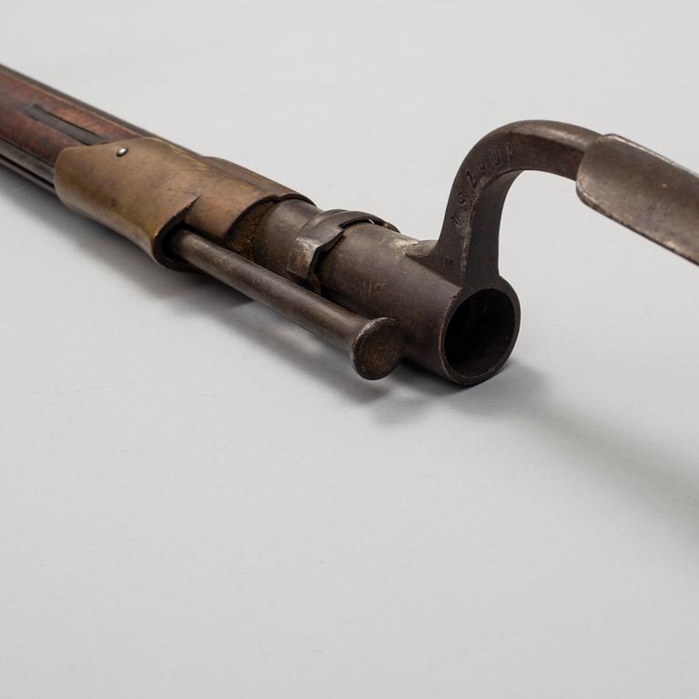 A Swedish percussion rifle 1845 pattern.