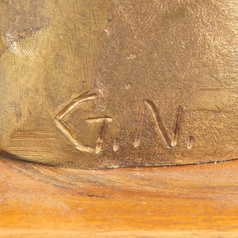Gunnar Nilsson, skulptur signerad brons.