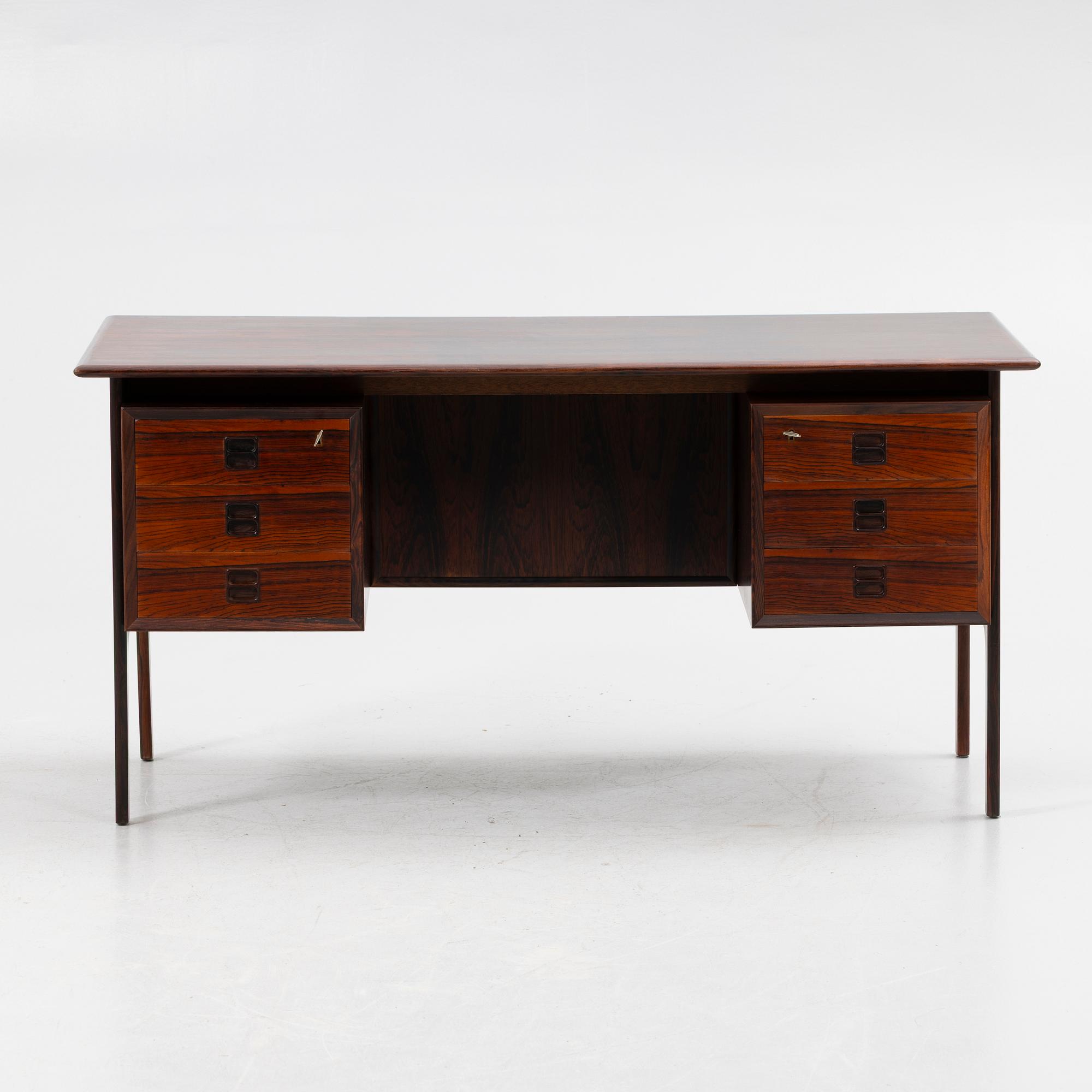 Arne Vodder, tillskriven, skrivbord, Brouer möbelfabrik, 1950/60 tal.