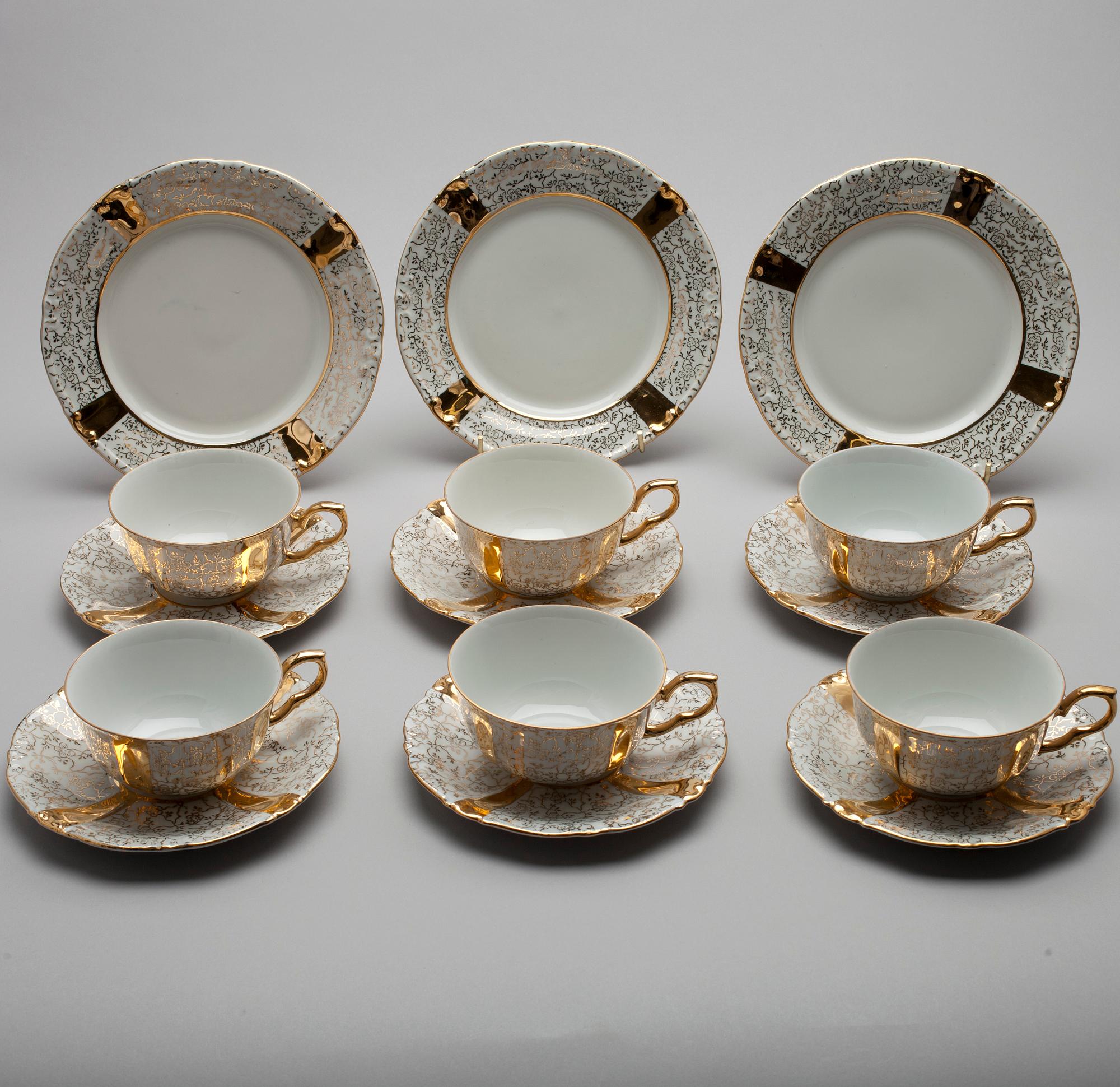 TESERVIS, 27 delar, porslin, Roschutz, Deutsche Demokratische Republik (DDR) 1960/1970-tal.