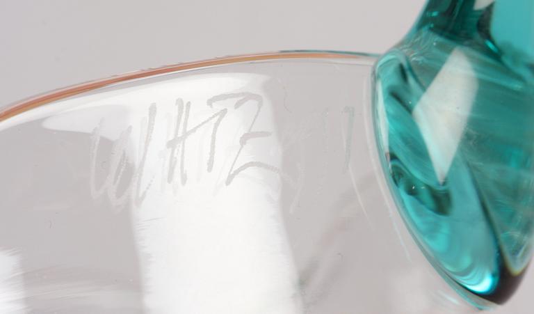 SLEV, glas. Design Birgitta Watz, Pukeberg, sign.